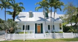 couple on deck at a vacation rental